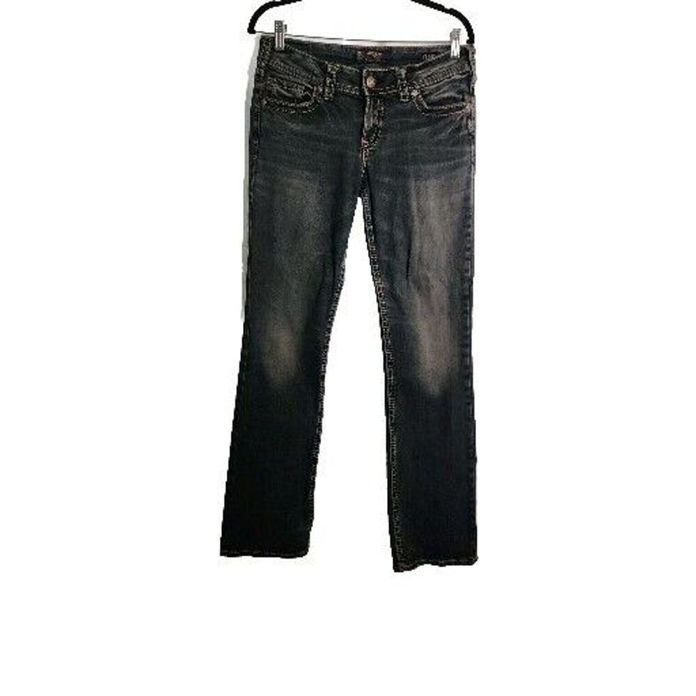 SILVER JEANS CO Suki Fluid Denim Mid Boot Medium Wash Jeans Size W29/L33